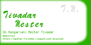 tivadar mester business card